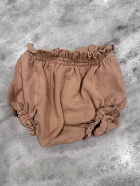 Quincy Mae Tan Ruffle Bloom Shorts